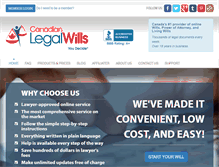 Tablet Screenshot of legalwills.ca